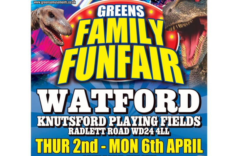 Green’s Family Funfair – Watford 2nd-6th April 2026